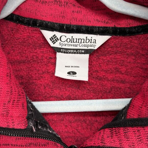 Columbia GRT Jacket Womens Large Heather Red/black Full Zip - Picture 3 of 9